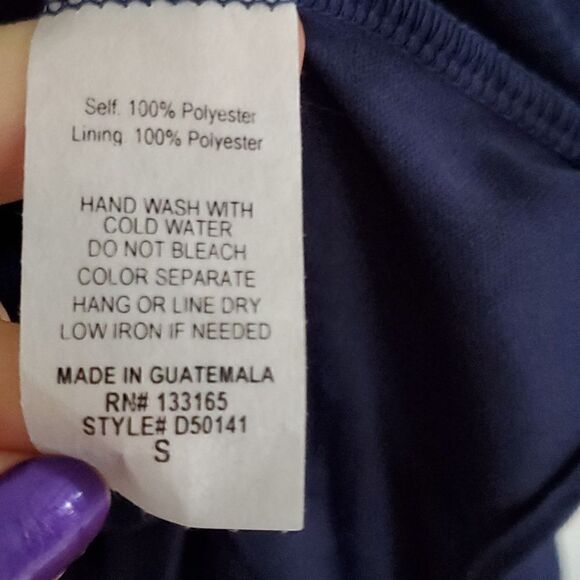 Altar'd State Navy Trapeze Hem Layered Dress - Picture 6 of 8